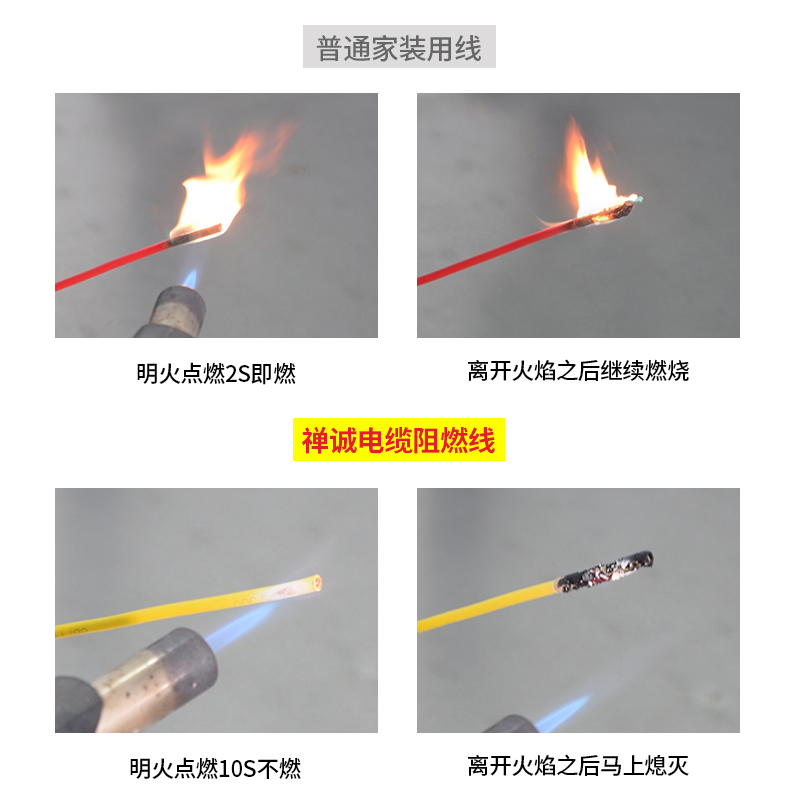 阻燃和普通對比 阻燃和普通對比